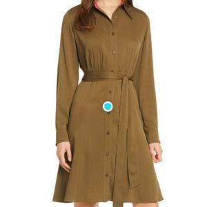 Diane Von Furstenberg Khaki Green Dory‎ Dress